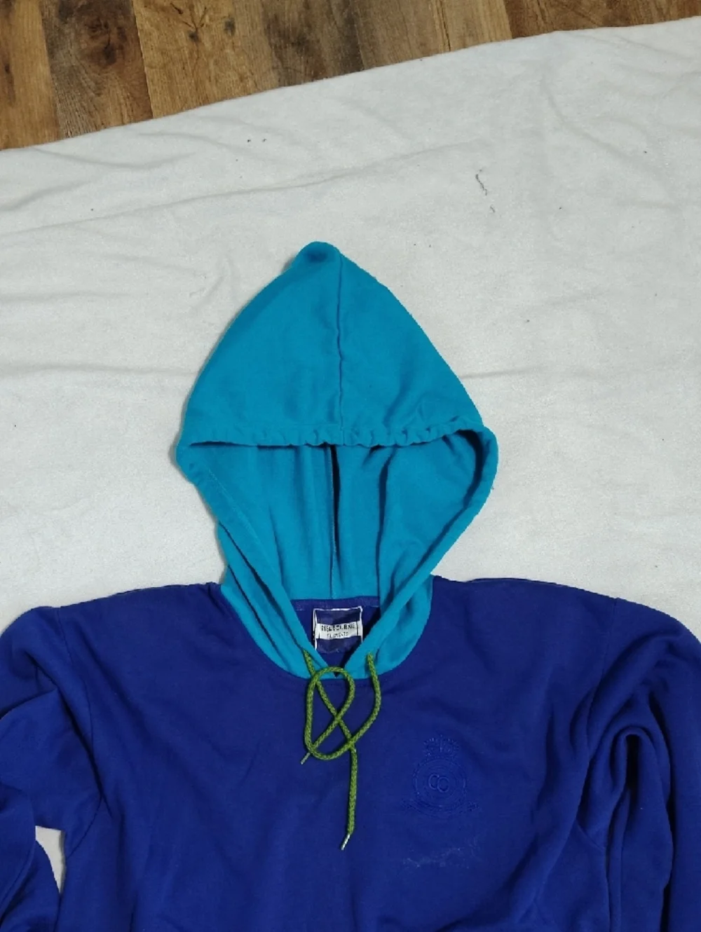 Unbranded Kids Royal Blue Pullover Hoodie with Teal Hood